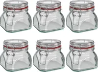 Wellgro Einmachglas mit Bügelverschluss - 550 ml Bügelverschlussglas - Glas  Germany - Menge und Farbe wählbar