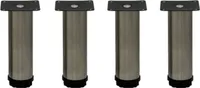 HOOZ 4er Set Möbelfuß Edelstahl 12cm - höhenverstellbar