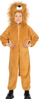 Löwe Kinder Jumpsuit, Größe: 5 - 6 Jahre Farbe: Braun