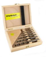 FAMAG 25-teiliges Holzbohrer-Set D=1-13mm (steigend um 0,5mm) in Box, Holzspiralbohrer für glatte und saubere Bohrlöcher geeignet für Massivholz Plattenwerkstoffe und Kunststoff