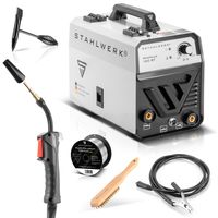 STAHLWERK Mini FLUX 120 ST Fülldraht Schweißgerät 120 A Schweißen ohne Schutzgas