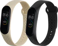kwmobile 2x Sportarmband kompatibel mit Xiaomi Mi Band 4 Armband - Fitnesstracker Band Set aus TPU Silikon
