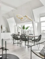 Nova Luce GIRISH LED závěsné světlo zlaté 41W teplá bílá 82x23x120cm stmívatelné 9248110