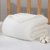 Linuode 6 Schichten Musselin Wickel Babydecken Neugeborene Musselin Wickel Baby Bettwäsche Benutzerdefinierte Decke