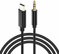 USB Type C zu 3.5 mm Kabel Klinkenbuchse Klinkenstecker Audio AUX für Samsung, Xiaomi, Huawei Schwarz