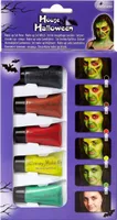 5 Tuben Farbe (Halloween Hexen Schminke)