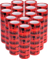96 Rollen Paketklebeband Standard PP Vorsicht Glas 50 mm x 66 m Packband