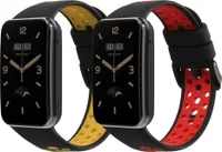 kwmobile 2x Sportarmband kompatibel mit Xiaomi Mi Band 7 Pro Armband - Fitnesstracker Band Set aus TPU Silikon