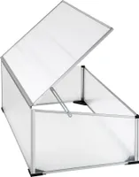 Frühbeet aus Aluminium mit arretierbarem Dach - 102 x 61 x 41 / 31 cm