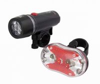 Set predného a zadného LED svetla na bicykel ALPHECCA