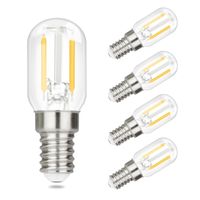 ZMH E14 LED Warmweiss Glühbirnen Vintage - T22 LED Leuchtmittel Lampe E14 Birnen 2W 2700K Light Bulbs Retro Edison, 4 Stück