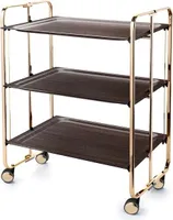 DON HIERRO - Servierwagen klappbar, BAUHAUS, 3 Böden. Goldenem rahmen