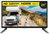 Kiano Slim TV Travel TV 24" palcov | LED HD TV - Matrix | Nabíjačka do auta | HDMI USB | Dolby Audio | Trojitý tuner DVB-T2 | Čierna