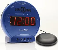 Geemarc Sonic Bomb Wecker mit Vibration (blau) (3521350009286)