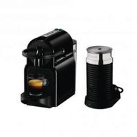 Delonghi EN 80.BAE Inissia+ MILK Black Nespresso Pad/Kapselmaschine, Edelstahl, Milchaufschäumer