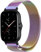Strap-it Milanese Armband - Kompatibel mit Amazfit GTS 2 Armband Ersatzarmband Edelstahl - Armband mit Magnetverschluss - Hochwertiges Material - für Smartwatch 20mm Armband Bunt