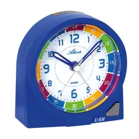 Atlanta 1937/5 Wecker Kinderwecker Quarz blau leise Lernwecker für Kinder