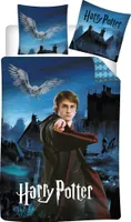 Harry Potter Leucht Bettwäsche 135x200 80x80 Kissenbezug Hogwarts [Wendemotiv-2 Designs] 100% Baumwolle Schadstoff  Standard Deutsche Größe, Glow in the Dark