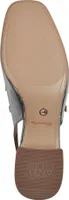 Tamaris Damen Pumps Slingback Riemchenpumps mit Karree Form 1-29510-44, Größe:37 EU, Farbe:Silber