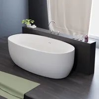 TroniTechnik® Freistehende Badewanne DOKOS Maße ca. 180 x 100 x 60cm Wanne - Füllmenge 210 Liter, aus Acryl mit Siphon