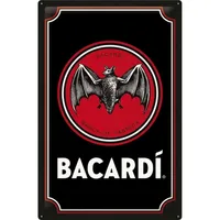 Nostalgic-Art - Plechový talíř 40 x 60 cm - Bacardi - Logo Black