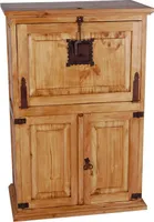 MiaMöbel Barschrank Mexico Möbel 80x120x45 cm Landhausstil Massivholz Pinie Honig