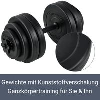 30kg 2er Set Hantelset mit Sternverschlüsse für Krafttraining Fitness Männer Damen Kurzhanteln Hanteln 