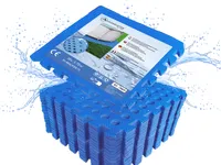 Meisterhome Bodenschutzmatte Pool Unterlegmatte Poolmatte Bodenschutz Matte - 40 x 40 x 1 cm - Whirlpool Plantschbecken – Blau - 36 Stück - 5.76 M²
