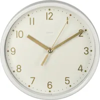Tischuhr "Golden", geräuscharm, Weiß (00186302)