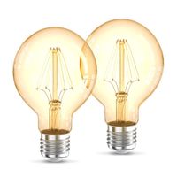 2x LED Leuchtmittel Filament Vintage Industrie Lampe E27 Retro Glühbirne G80 4W
