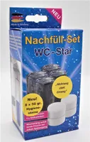 WC-Star WC Star XXL 8er Nachfüll-Set für den WC-Star (Wasserkastensteine, Blauspüler)