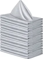 12er Set Quadratisch Satinservietten, 43*43cm Waschbar Ultraweiche Übergroße Stoffservietten Für Familienessen, Festivals, Hochzeit, Thanksgiving, Weihnachten und den täglichen Gebrauch