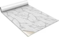 Selbstklebende Möbelfolie - Dekorationsfolie - Tischmöbel - Zuschneidbar - Weisser Marmor - 100 x 50 cm