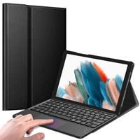 Fintie Tastatur Hülle für Samsung Galaxy Tab A8 10.5 Zoll 2022/2021 SM-X200/X205/X207 - Deutscher Tastatur mit Touchpad Magnetisch Abnehmbarer Keyboard, Schwarz