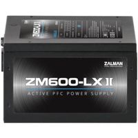 Zalman ZM600-LXII, 600 W, 200 - 240 V, 50 - 60 Hz, 5 A, Aktiv, 120 W
