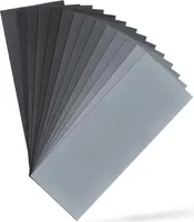 Schleifpapier Set，14 Stück Körnung von 400 bis 2000 Fein Sandpapier，Nass und Trocken für Auto, Metall，Holzmöbel，Stein，Lack，Glas Wasser Schmirgelpapier，9 x 3,6 Zoll