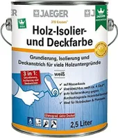 Jaeger Kronen  Holz-Isolier- und Deckfarbe 319 2,5 Liter ,Weiß Seidenglänzend