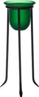 Windlicht, Höhe ca. 20 cm, grün