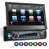 XOMAX XM-V779 Autoradio mit 7 Zoll Touchscreen Bildschirm (kapazitiv), Mirrorlink, Bluetooth, SD, USB, 1 DIN