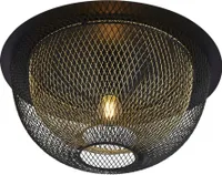 Deckenlampe Metall E27 Ø 40 cm rund in Schwarz Gold Modern