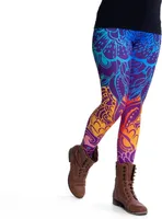 cosey - Bedruckte Tiermotiv-Leggins (Einheitsgröße) - Design Pfau