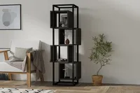 Skye Decor, Rabant - Anthracite, Bücherregal, Anthrazit, 100 % MELAMINBESCHICHTETE SPANPLATTEN, 44 x 29 x 140 cm