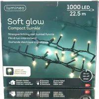 Lumineo LED Lichterkette Soft Glow Compact Twinkle Warmweiß 8 Funktionen 1.000 LED 22,5 m