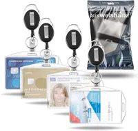 General Office Kartenhalter mit Jojo: Ausweishülle aus Hartplastik,  60-cm-Jojo-Befestigungs-Clip, 10er-Set (Kartenhülle Hartplastik)
