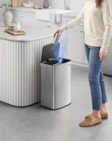 Kuchyňský odpadkový koš 50 litrů, se senzorem, ocel, uhlíkový filtr, měkké zavírání víka