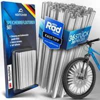 Nextcover® Speichenreflektoren Fahrrad - Das Original - [3M Scotchlite] maximale Sichtbarkeit I StVZO zugelassene Speichen Reflektoren Fahrrad I 36 St
