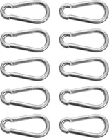 Karabinerhaken groß, 10 cm, 10er Set