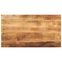 Möbel Tischplatte 120x50x2,5 cm Rechteckig Raues Massivholz Mango - Tischplatten 371322