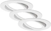 Briloner Leuchten LED vestavné světlo, FLAT IN, sada 3 kusů, otočné bodové světlo, neutrální bílá 4000K, 7W - 600 lm, IP23, Ø10,6 x 3 cm