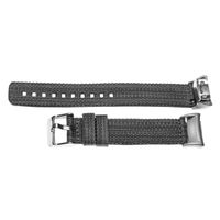 vhbw Nylon Ersatz Armband grau 12,6 + 9,3 cm meliert kompatibel mit Samsung Gear Fit2 Pro SM-R365, Fit2 SM-R360 Smartwatch Fitness-Tracker